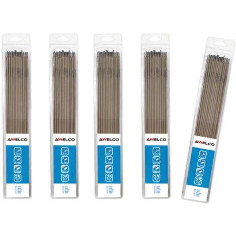 elettrodi rutilici per saldatrice mma diametro 2,0 mm x 300 mm 125 pezzi - awelco