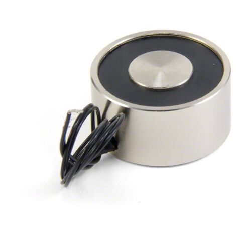 Elettromagnet Con Foro Di Montaggio M5 Per Meccanismi Di Porte E Portelloni - 40mm Dia x 20mm Di Spessore - 25kg Di Tiro - 8W/0,33A