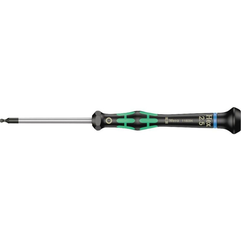 Image of Wera 2052 Elettronica e meccanica di precisione Cacciavite a esagono interno Dimensione chiave (metrica): 2.5 mm Lunghe
