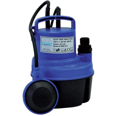 ELETTROPOMPA SOMMERGIBILE IN PVC 350 watt - 5000 litri/h - hp 0,47