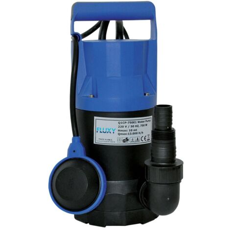 ELETTROPOMPA SOMMERGIBILE IN PVC 750 watt - 13000 litri/h - hp 1,0