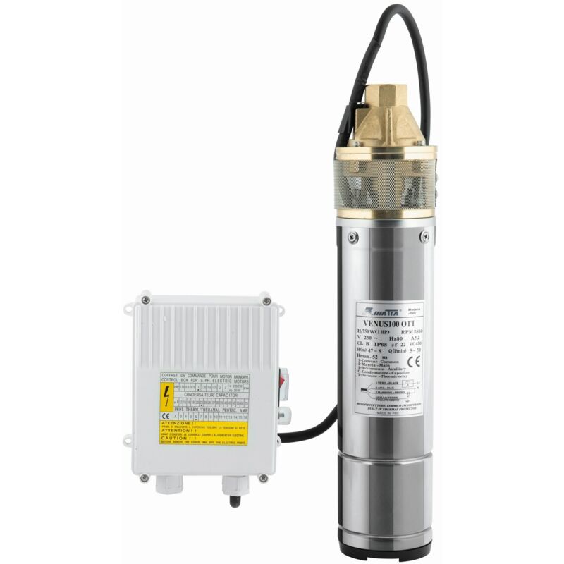 Matra Elettropompa Sommersa Venus 100 Ottone Hp 1 Pompa Acqua Somme...