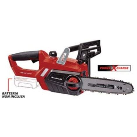 Einhell Motosega a Batteria FORTEXXA 18/30 Power X-Change, Nero Rosso,  (Ioni di Litio, 18 V, Motore Senza Spazzole, Barra da 30 cm, max. 4.300  min-1, Senza Batteria e Caricabatteria) : : Fai da te