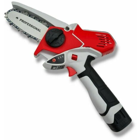 Elettrosega/Motosega a batteria 48V 3,0 Ah LI-ION (Litio) c/batteria di riserva + catena di ricambio lama 10cm