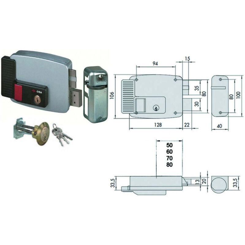Elettroserratura per porte legno con pulsante