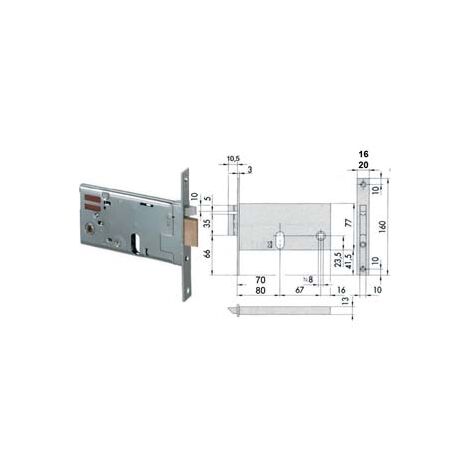 ELETTROSERRATURA DA INFILARE PER FASCE MM.77 H 1445- - mm.90 (14451900) frontale mm.20 - 1 pezzi CISA