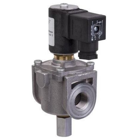 Elettrovalvola a gas con riarmo manuale NF 500 mbar Femmina - Femmina 220V 15x21
