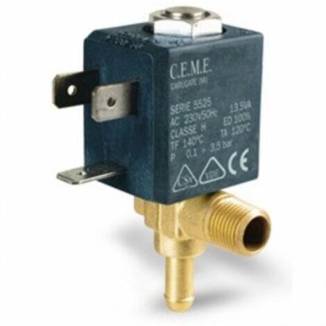 ELETTROVALVOLA VAPORE FERRO DA STIRO 90° 1/8 ANGOLARE CON BOBINA 4W
