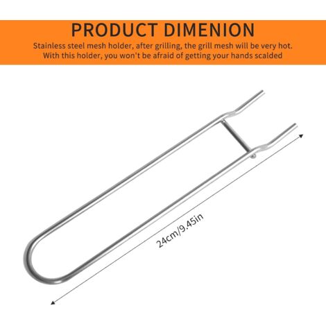 Elevador de parrilla de dos piezas, accesorio para barbacoa, elevador de parrilla superior, elevador de parrilla resistente al calor, accesorio para mover parrillas de alta temperatura.