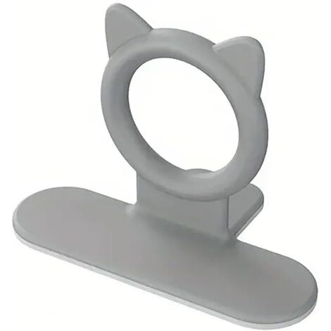 Elevador de tapa de inodoro, asa de silicona, accesorios de baño, abridor de tapa de inodoro, asiento de inodoro antideslizante (gris)