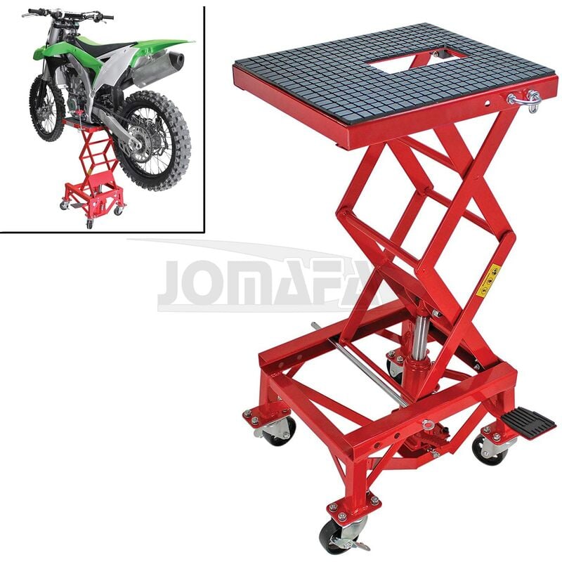 

Elevador Hidraulico Con Ruedas De Motos 135 Kilos