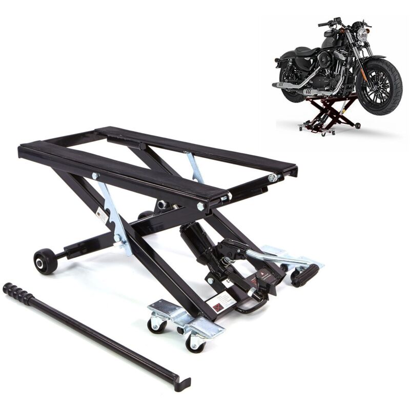 

Elevador Plataforma Caballete Hidraulico Para Motos Y Quads 500Kg Negro