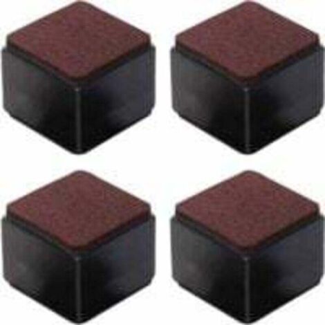 Elevadores de muebles autoadhesivos Ulisem de acero al carbono (paquete de 4) - 50 mm de altura para camas, sofás y armarios - Cuadrados negros