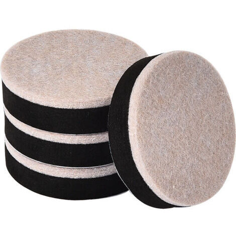 Elevadores para muebles, patas de mesa, 4 piezas, diámetro: 63,5 mm, altura: 16,5 mm. Elevadores para camas, se pueden apilar, aumentan la altura, silenciosos y resistentes al desgaste.