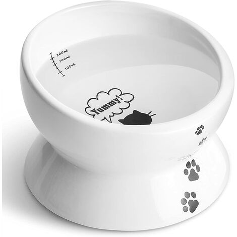 main image of "Elevated Cat Food Bowl, Raised Pet Food and Water Bowl, Cat and Small Dog Bowl, Tilted Ceramic Cat Water Bowl No Spill,15oz, Dishwasher Safe"