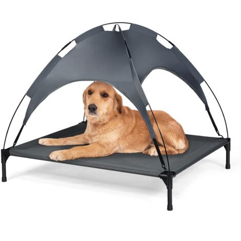 Elevated Dog Cot Cat Puppy Pet Bed w/Removable Canopy Indoor Outdoor Waterproof