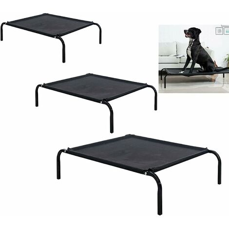 Elevated Pet Bed for Dogs and Cats, Height in 15cm Cooling Pet Bed for Summer and Winter, Waterproof Pet Raised Bed with Metal Frame,Textile Mesh, Max Load 50KG M 42x24x6