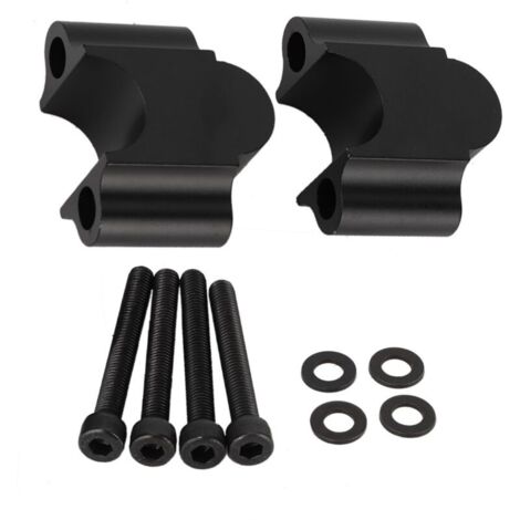 Élévateur de barre de main universel en alliage d'aluminium, pince montante de moto de 7/8 ''22mm (noir)