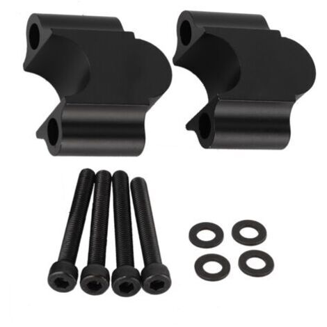 Élévateur de barre de main universel en alliage d'aluminium, pince montante de moto de 7/8 ''22mm (noir)