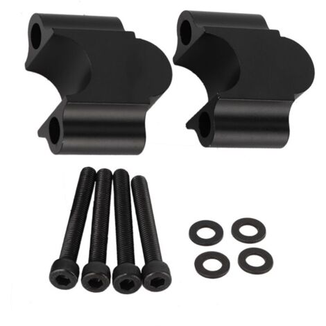 Élévateur de barre de main universel en alliage d'aluminium pince montante de moto de 7/8 ''22mm (noir)
