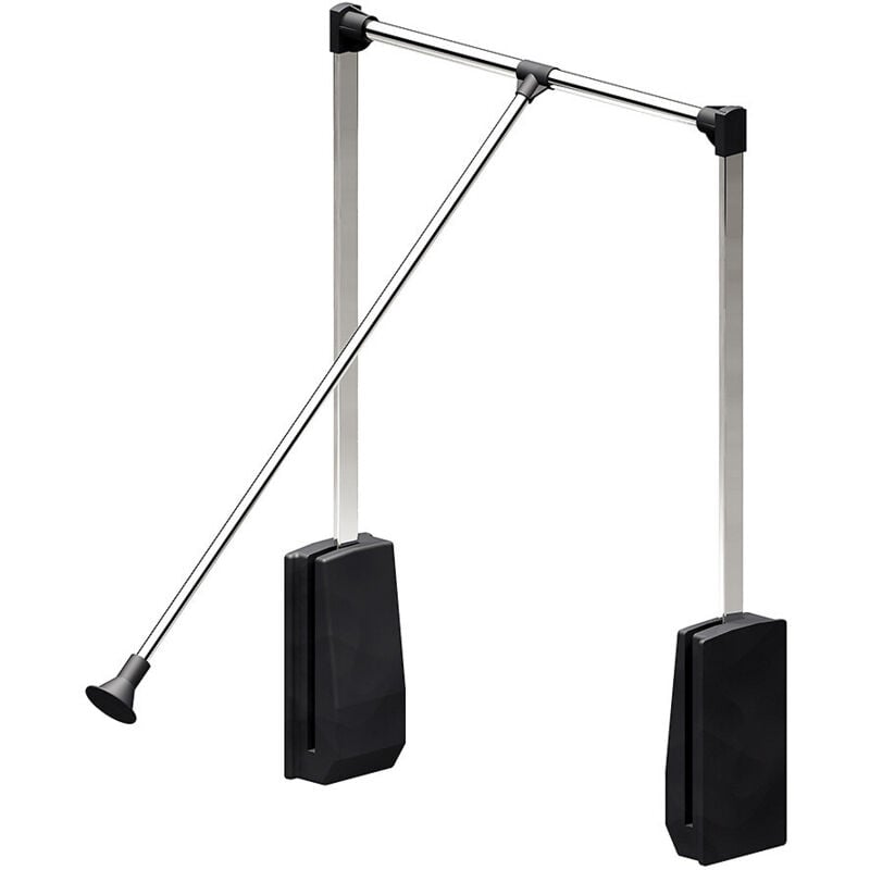 Slid'up By Mantion - Elévateur de penderie escamotable en acier - boîtier noir - largeur dressing 540-690 mm