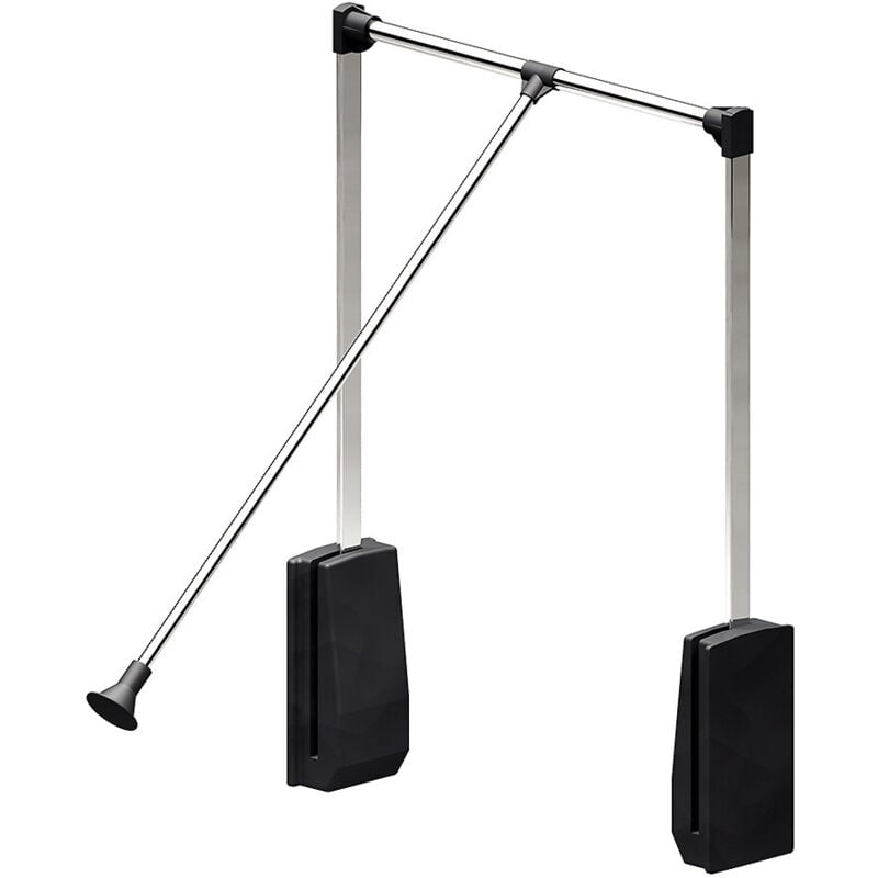 Slid'up By Mantion - Elévateur de penderie escamotable en acier - boîtier noir - largeur dressing 690-920 mm