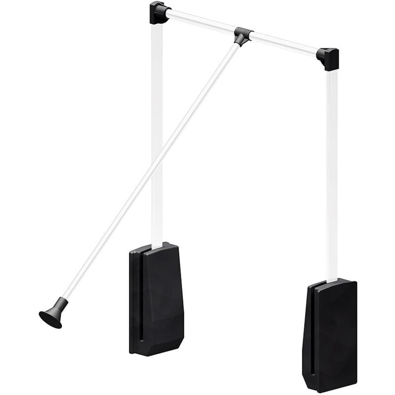 Slid'up By Mantion - Elévateur de penderie escamotable en aluminium - boîtier noir - largeur dressing 690-920 mm