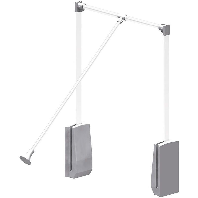 Slid'up By Mantion - Elévateur de penderie escamotable en aluminium - boîtier argent - largeur dressing 920-1240 mm