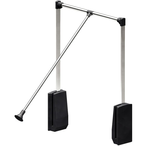 Elévateur de penderie escamotable en acier - boîtier noir - largeur dressing 920-1240 mm