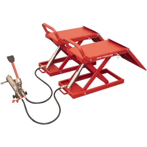 Élévateur mobile à ciseaux pour voitures avec pompe hydraulique 1350kg 450mm MW Tools MLM1500