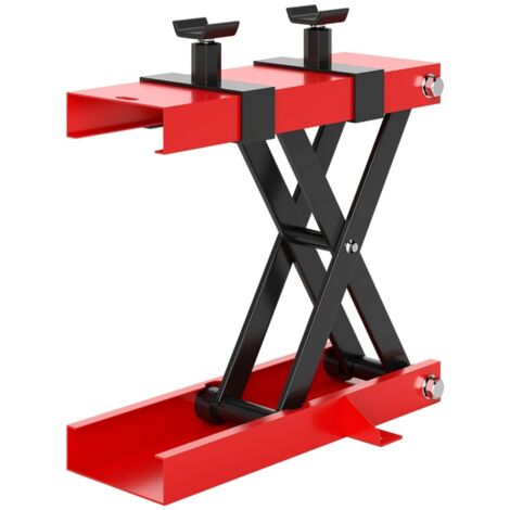 Élévateur moto capacité 500kg - Hauteur réglable 9.5-40cm - Pont à ciseaux pour réparation vélo/garage - Support montage robuste - Rouge