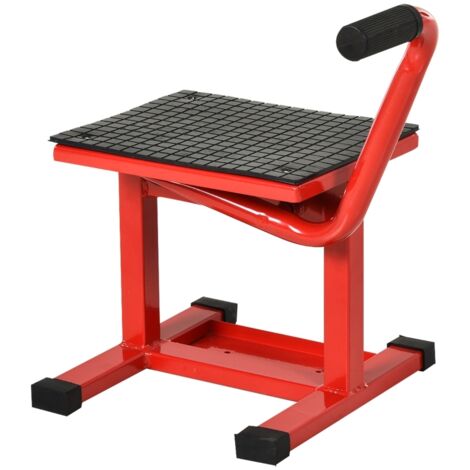 Élévateur pour motos, capacité de charge de 150 kg, plateforme élévatrice réglable en hauteur (275/395 mm), pour garages et espaces extérieurs.