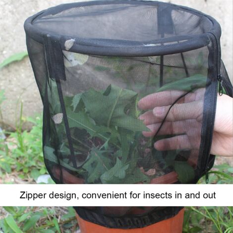 Élevoir d'Insectes Ventilé Cage Protection Mesh Cage Lumière Transmission Poteaux Cage