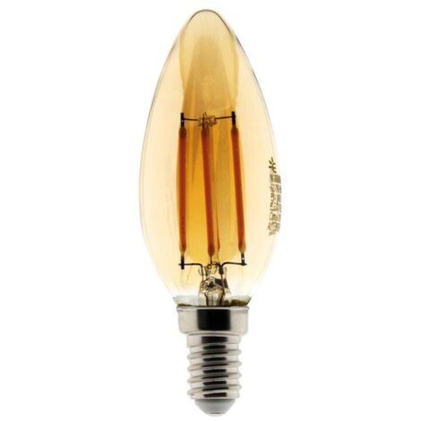 Elexity - Ampoule led filament ambrée flamme 4W E14 345 lumens