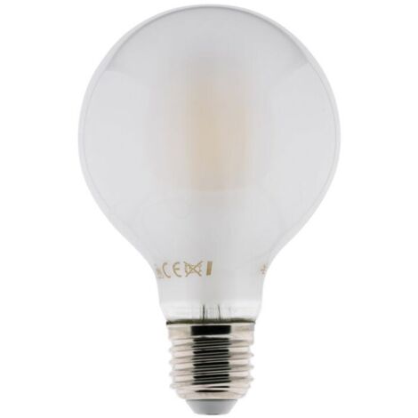 Elexity - Ampoule LED filament dépoli globe 80mm 6W E27 806 lumens