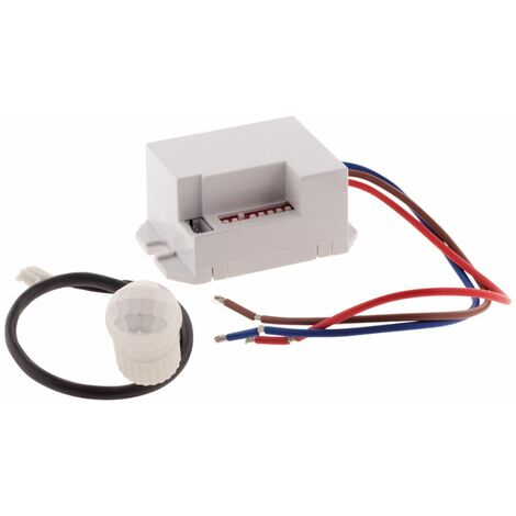 Elexity – Détecteur de mouvement encastrable 6m – Angle de détection 360° – Compatible ampoules LED et halogènes – IP20