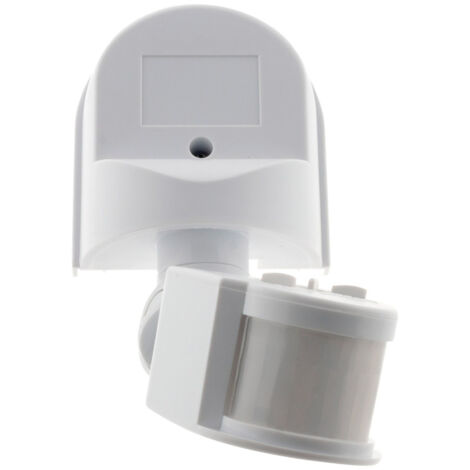 Elexity – Détecteur de mouvement IP44 – Tête orientable – Portée 5 à 12 m – Angle de détection 160° – Halogène 1200W – Installation murale
