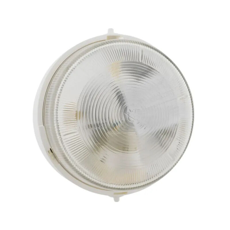 Finestra rotonda IP44 per illuminazione esterna, apertura 1/4 di giro, bianca