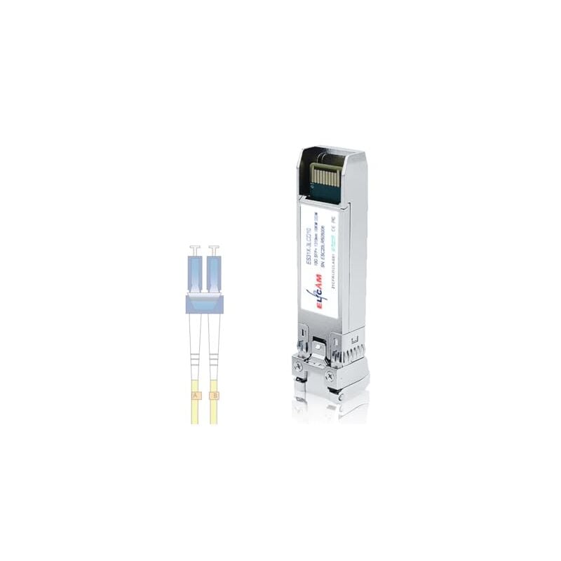 10Gb sfp+ Module de Transceiver à Fibre Optique, Connecteur lc/upc dm (OS2),10GBase-LR sfp+ Module 1310nm, Compatible avec Freebox Ultra,Lot de 1
