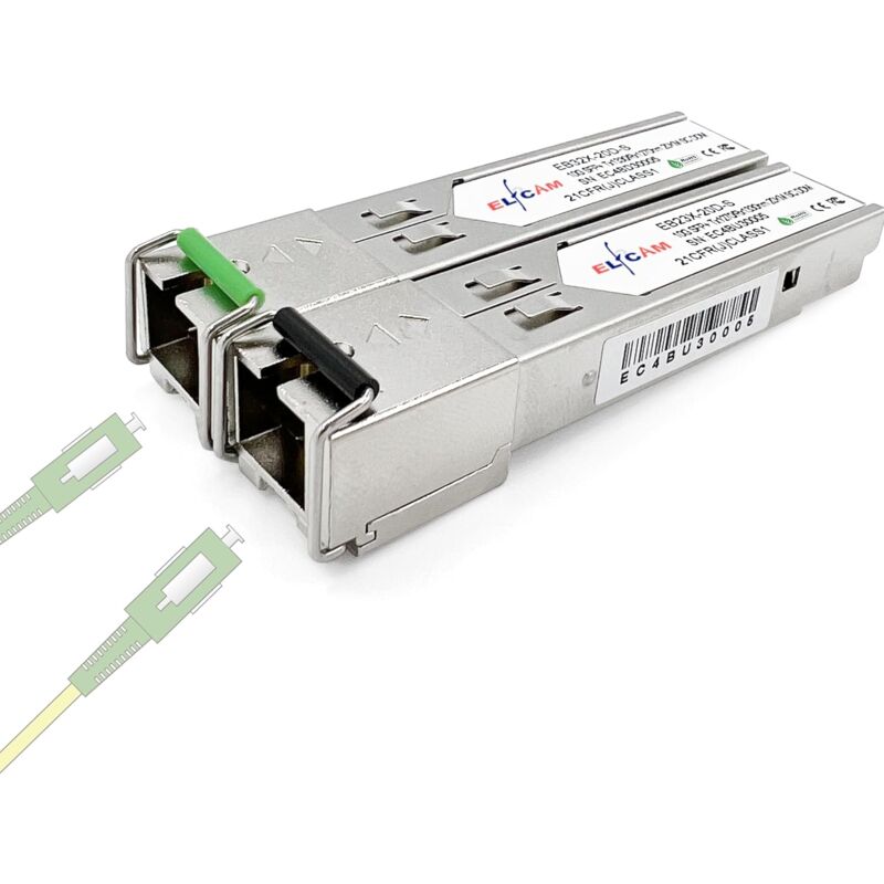 1 Paire 10Gbps sfp+ bidi Module de Transceiver à Fibre Optique 1270nm/1330nm, avec la Fibre Port sc Simplex Monomode, Compatible avec Freebox Ultra