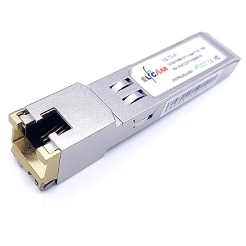 Module Transceiver sfp+ 10GBase-T RJ45 - Jusqu'à 30 m sur Câble Ethernet Cat7/Cat8, Compatible Freebox Ultra - Elfcam