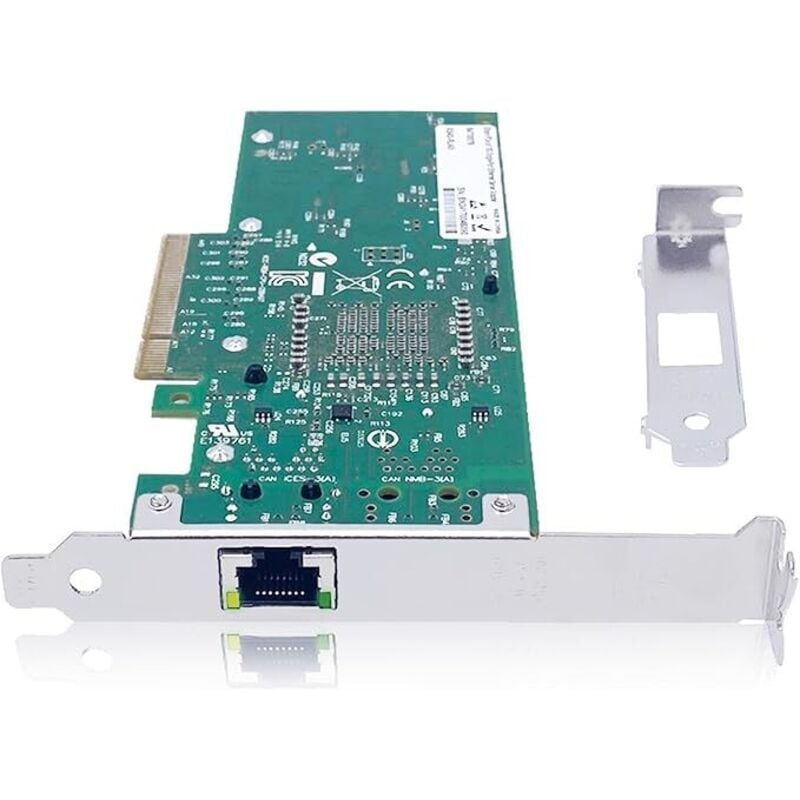 Elfcam® - 10Gb Carte Réseau PCIe en RJ45 Compatible avec Freebox Ultra et Orange Livebox 6, 10Go PCI Express x8 LAN Adapter pour Windows Server,