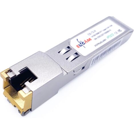 Elfcam® - 10Gb SFP+ Transceiver Module en RJ45, Compatible avec PCIe Cartes Réseau 10Go de Intel X710, 10G SFP+ Module de Transceiver (10Gbase-T), Jusqu'à 30 Mètres sur Un Câble Ethernet Cat7/ Cat8