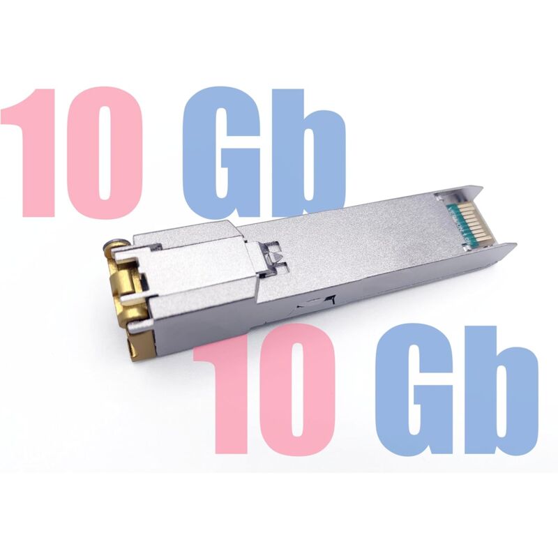 10Gb sfp+ Transceiver Module en RJ45 pour Freebox Ultra, 10Go sfp+ Module 10Gbase-T-30m, Lot de 1 - Elfcam