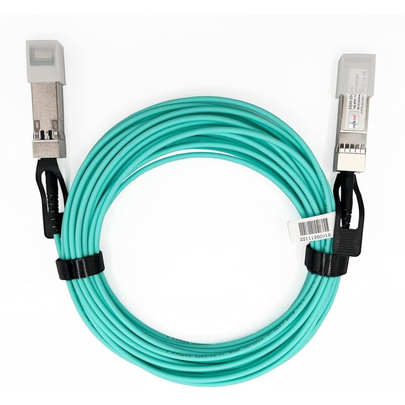 5 Mètres Câble Fibre Optique 40Gbit/s OM3 qsfp+ à qsfp+ aoc Câble,5m - Elfcam
