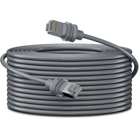 Elfcam - 25m Câble Starlink Gen 3, Câble Ethernet Cat6 26AWG pour Convient aux Installations Extérieur et Intérieur, Rallonge de Câble Starlink Gen 3/Mini, 25 Mètres