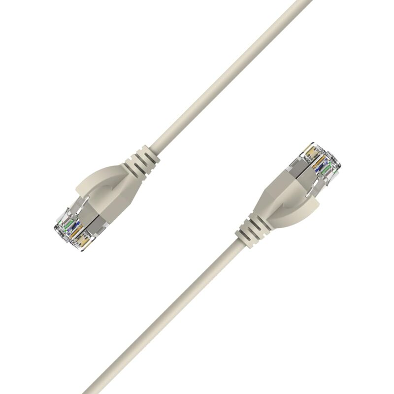 Elfcam - 30m Ultra Slim Cat 6A Câble Ethernet 10Gbps 32AWG UTP OD2,8mm 500MHz, 10Gb Thin RJ45 Patch Cord pour LAN, Router, Modem, Xbox, Laptop et