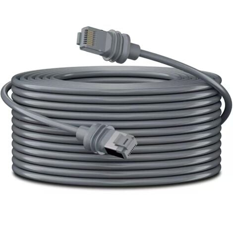 Elfcam - 30m Câble Starlink Gen 3, Câble Ethernet Cat6 26AWG pour Convient aux Installations Extérieur et Intérieur, Rallonge de Câble Starlink Gen 3/Mini, 30 Mètres