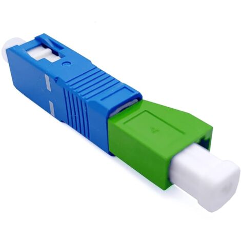Câble Fibre Optique Elfcam SC/APC - SC/UPC Monomode 9/125µm - Longueur 10 M - Blanc - Avec Coupleur - Compatible Freebox (Pop, One, Delta, Révolution...)