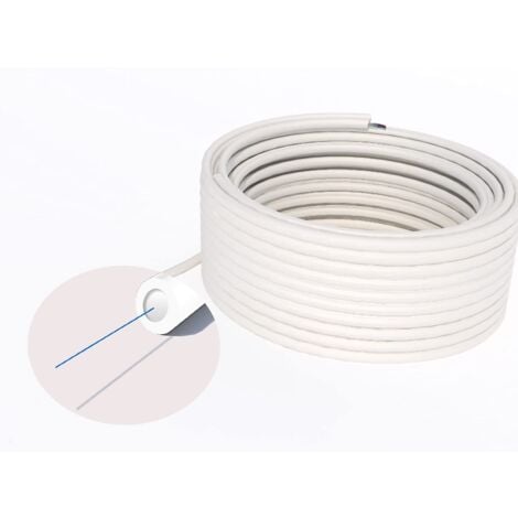 Elfcam® - Cable a Fibre Optique Monomode 9/125µm pour Installation en Interieur, Blanc (1 Fibre, 30M)